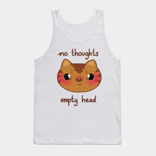 No thoughts, empty head tabby cat Tank Top